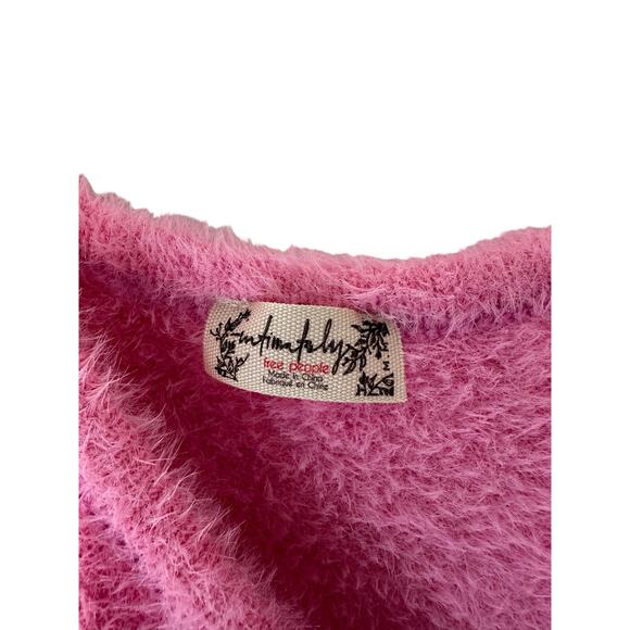 Intimately Free People Pink Fuzzy Girls Night In Maxi Pullover Dress Size Medium - Picture 5 of 13